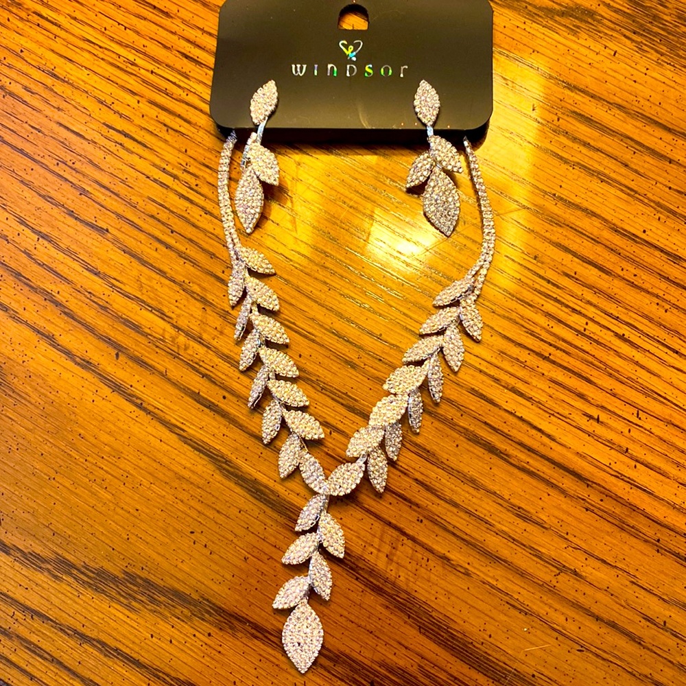 Earrings and necklace